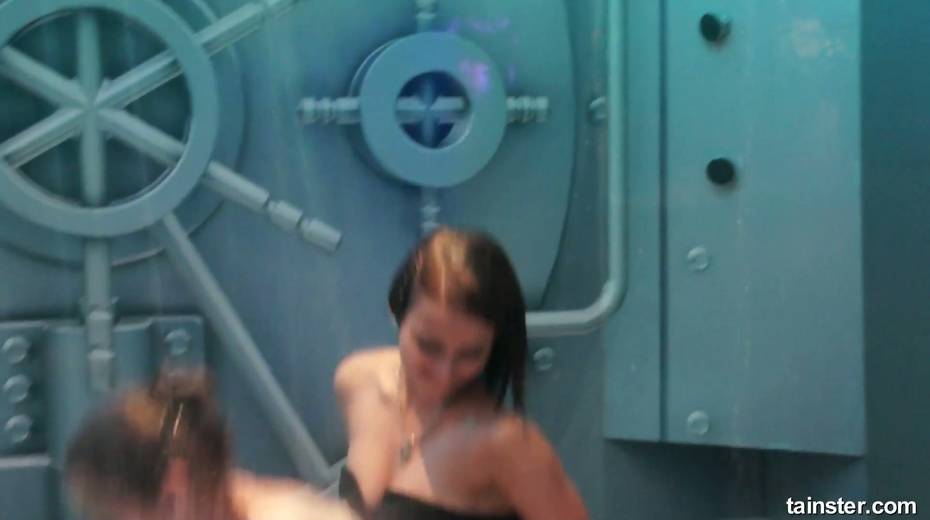 Wet bitches  dance and go wild under the shower in one crazy night club - 8. pic