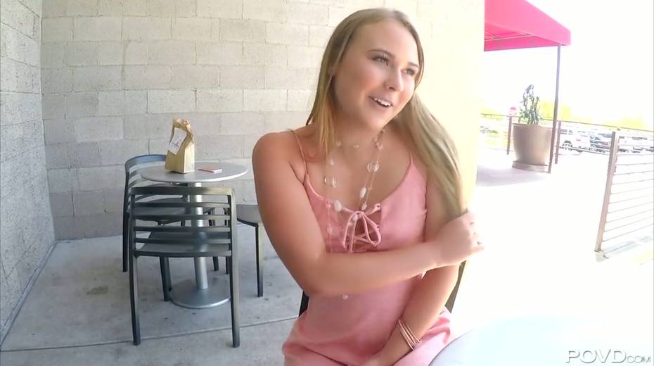 Cute blonde Alyssa Cole is sucking hard dick in exciting pov clip - 3. pic