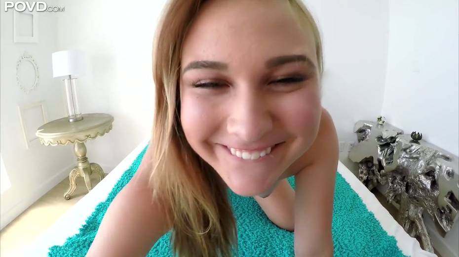 Cute blonde Alyssa Cole is sucking hard dick in exciting pov clip - 27. pic