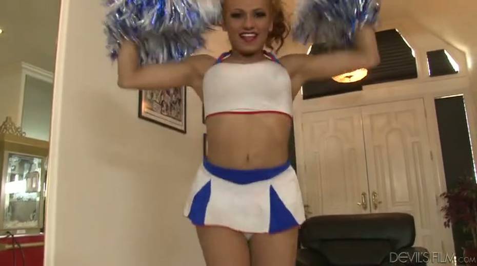 Sassy shemale cheerleaders cheer you up and show their dicks - 6. pic