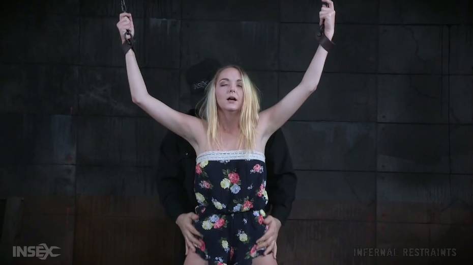 Slutty Iris Rose is impaled on metal hook and fucked with the help of long stick - 2. pic