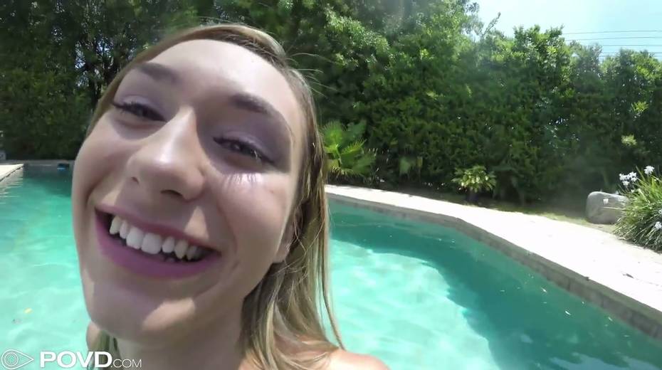 Slender chick with nice boobies Ana Rose gets fucked by the poolside - 8. pic
