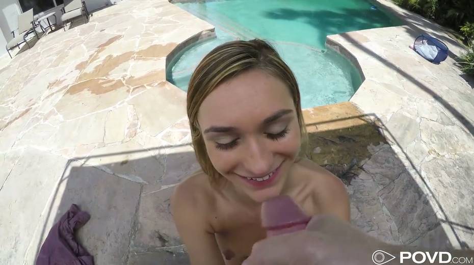 Slender chick with nice boobies Ana Rose gets fucked by the poolside - 27. pic