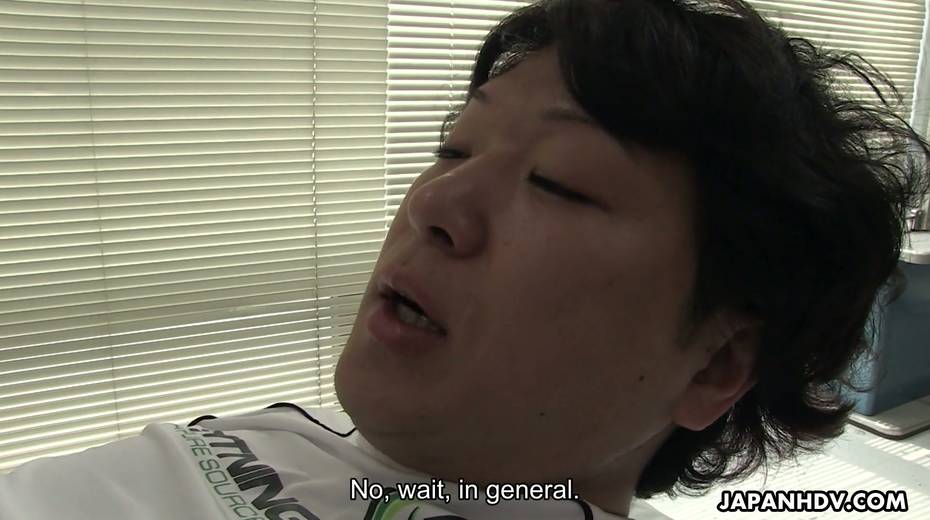 Turned on though shy looking Japanese nurse Sayaka Aishiro gives nice blowjob - 16. pic