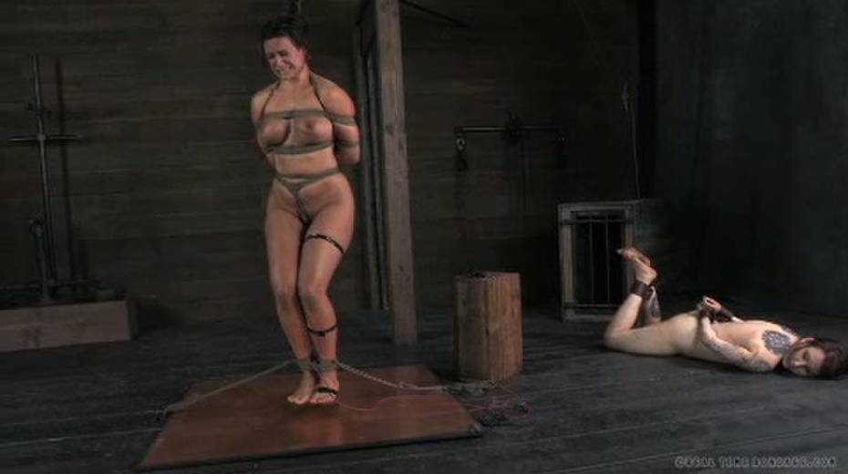 Sexy tanned babe is tied up and suspended - 10. pic