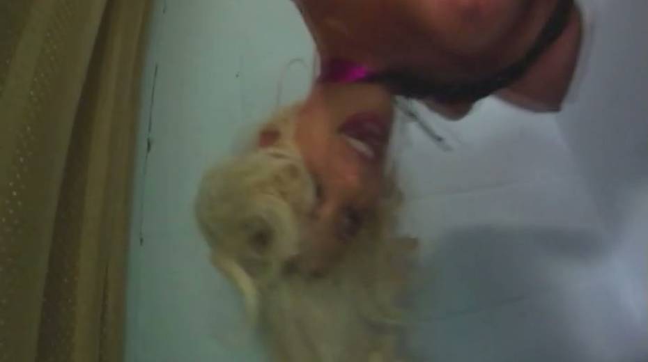 Fake boobed slut getting hard on submissive dude in femdom video - 3. pic