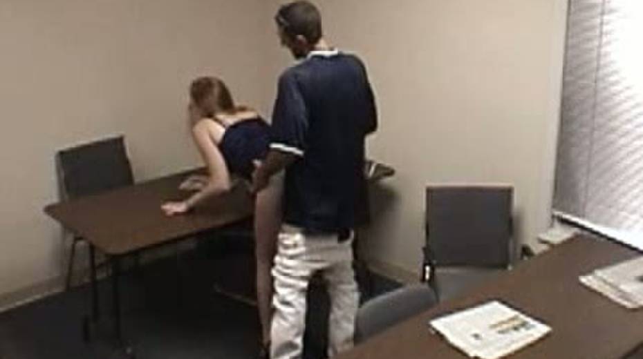 Slutty red haired secretary gets doggy fucked by her colleague in the office - 15. pic