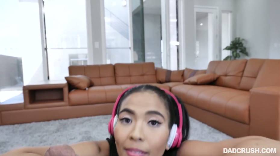 Asian stepdaughter Jada Kai gives a good POV blowjob to her horny step daddy - 7. pic