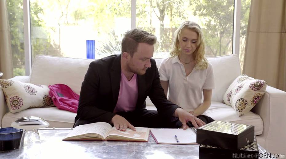 Flirty teen Christy May is spanked and fucked by hot blooded tutor - 2. pic