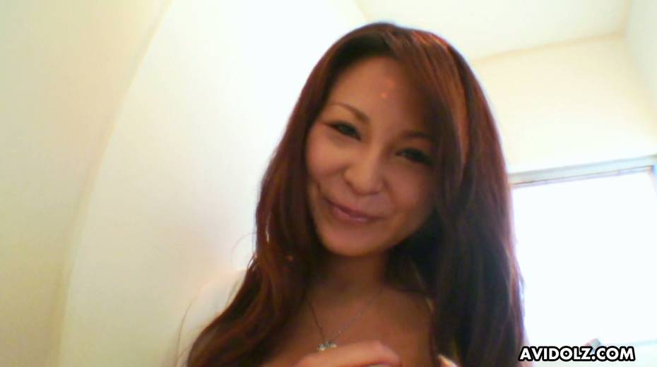 Jaw dropping bosomy Asian chick Airi Ai is playing with her hairy snatch - 12. pic