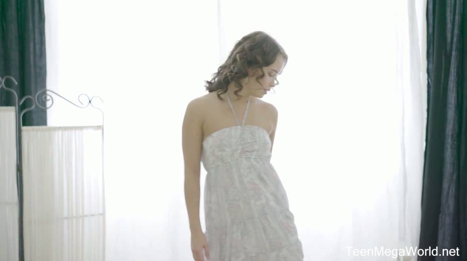 Cute curly teen Jenny Fer is making love with handsome young masseur - 2. pic