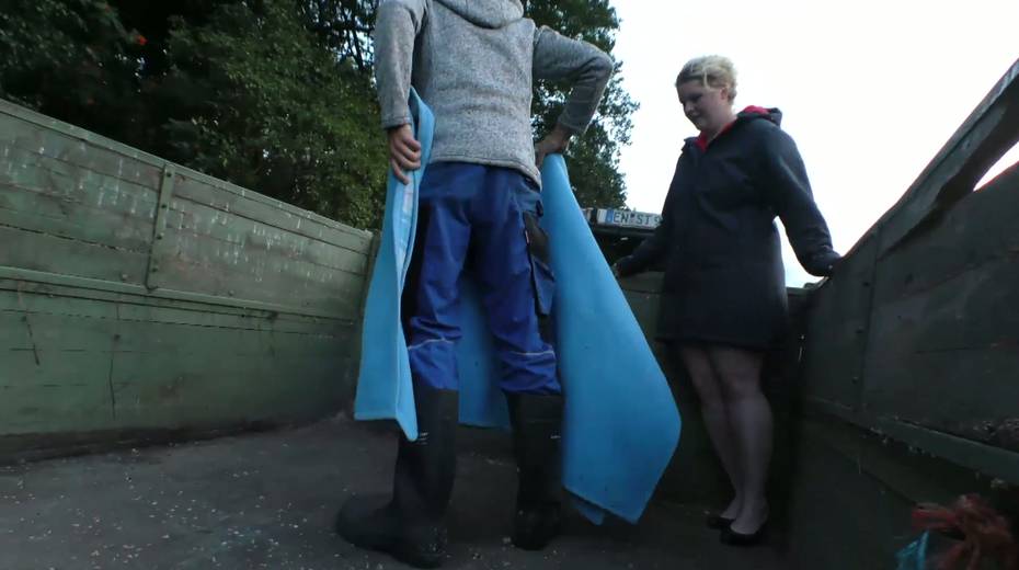 Village chubby blonde is fucked by young farmer and fed with his semen - 3. pic