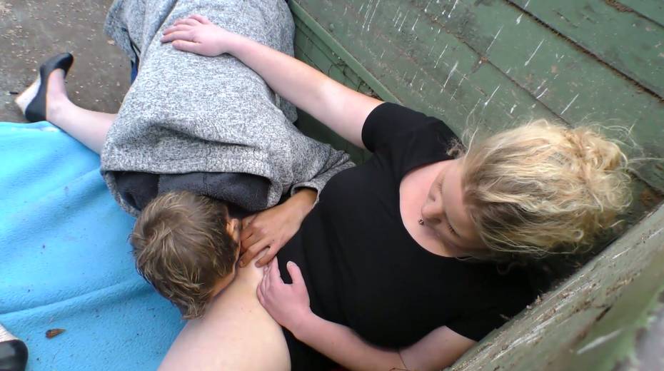 Village chubby blonde is fucked by young farmer and fed with his semen - 6. pic