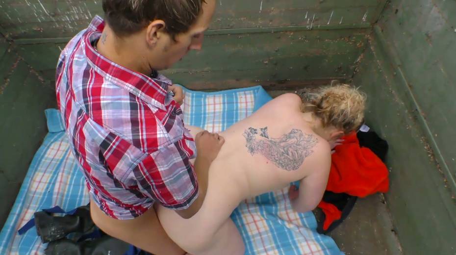 Village chubby blonde is fucked by young farmer and fed with his semen - 15. pic
