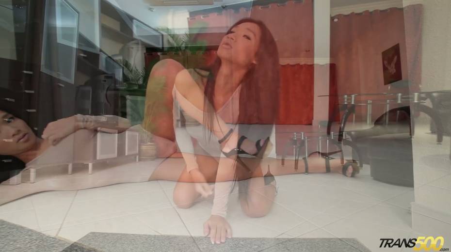 Slutty Asian tranny Kita takes huge dick in her stretched butt hole - 2. pic