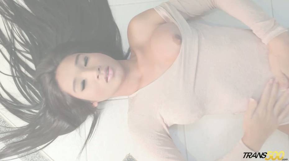 Slutty Asian tranny Kita takes huge dick in her stretched butt hole - 3. pic