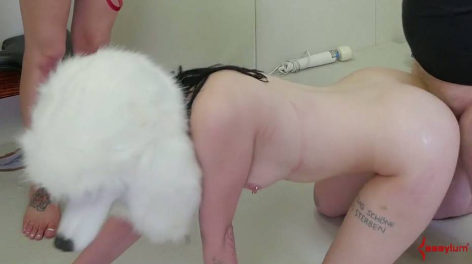 Weird dude fucks deep throats and tight anal holes of two nasty girls - 27. pic