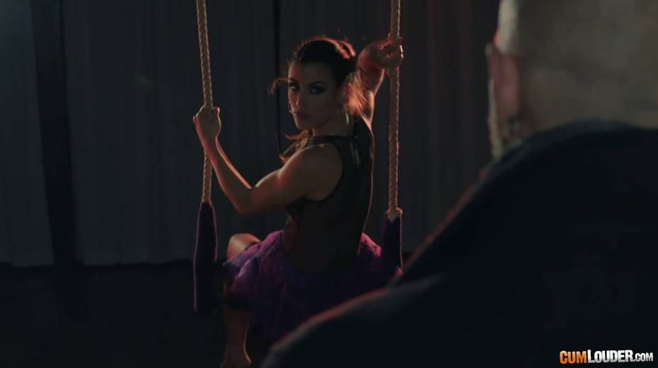 Femme fatale Julia Roca is fucked hard on sex swings by one horny guy - 3. pic