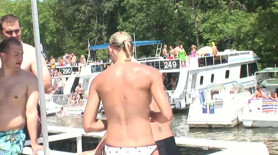 Group of naughty chicks in bikini goes wild at the party - 5. pic