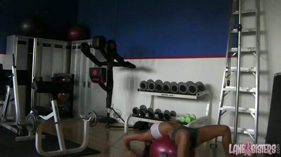 Nasty gym workout with super sporty horny and sexy brunette girlie - 7. pic