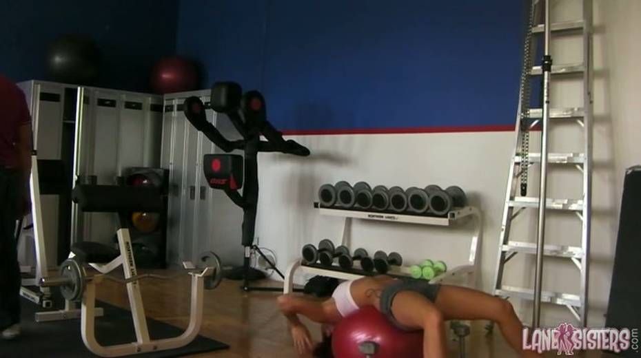 Nasty gym workout with super sporty horny and sexy brunette girlie - 11. pic