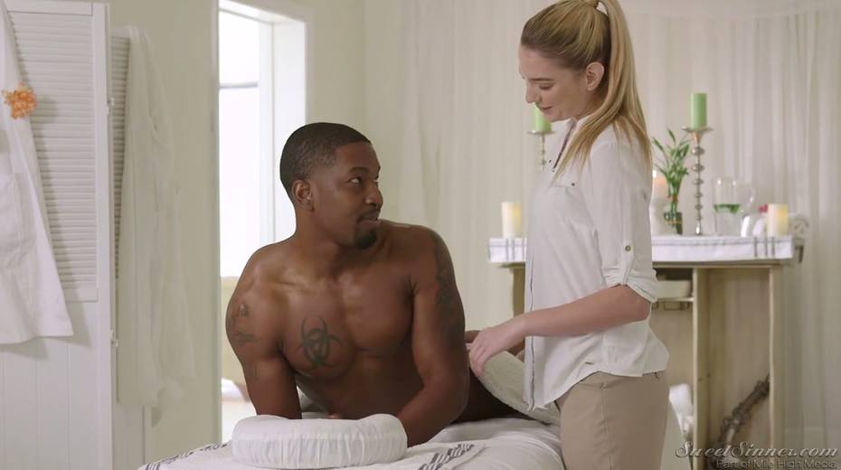 BBC fucks amazing beauty Melissa Moore right on the massage table - 2. pic
