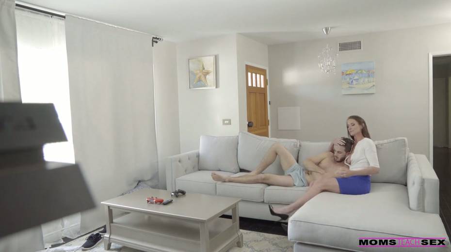 Salacious experienced milf Sofie Marie knows how to comfort her stepson - 5. pic