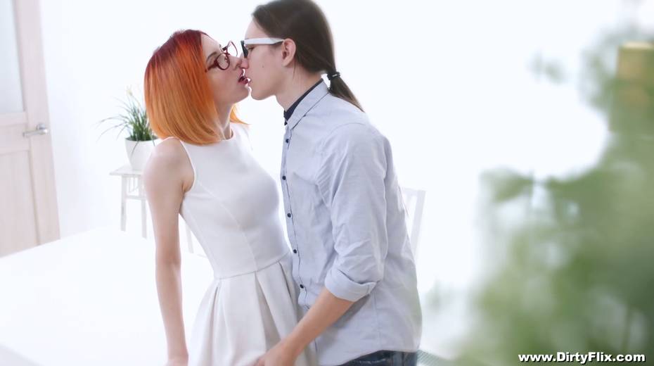 Red haired Estonian chick in glasses Elin Holm gets her anus rammed hard - 3. pic