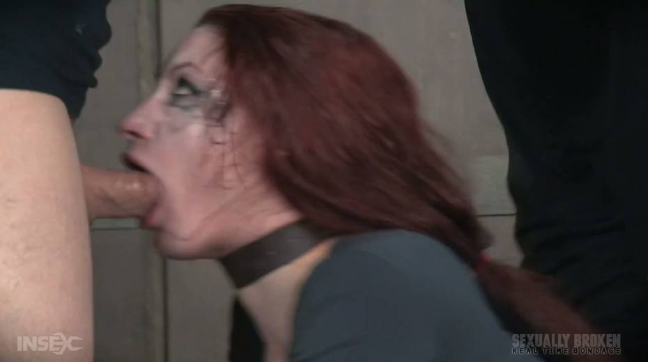 Two aggressive dudes fuck deep throat and wet pussy of tied up bitch Violet Monroe - 23. pic