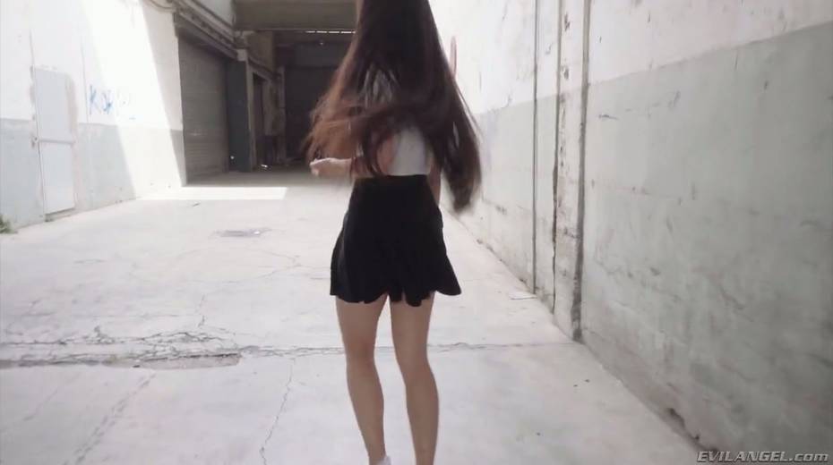 Asian girl in short skirt Katana is fucked by one kinky and horny stranger - 2. pic