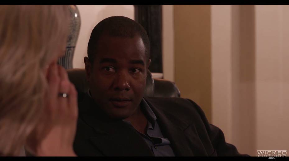 White wife Tyler Knight gives a blowjob to her black husband and gets fucked on the table - 2. pic