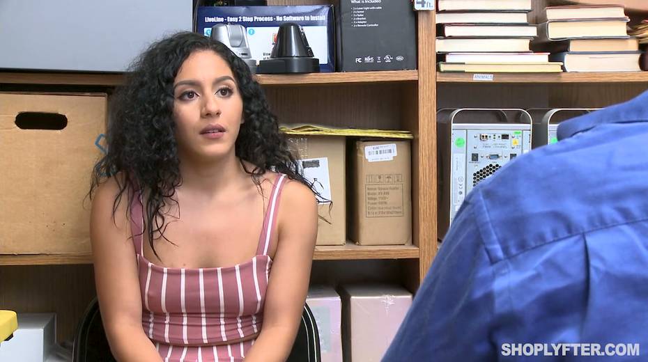 Curly brunette with sexy body Liv Revamped gets punished for shoplifting - 2. pic