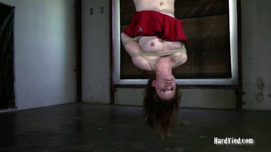 Master fucks her throat in upside down position - 3. pic