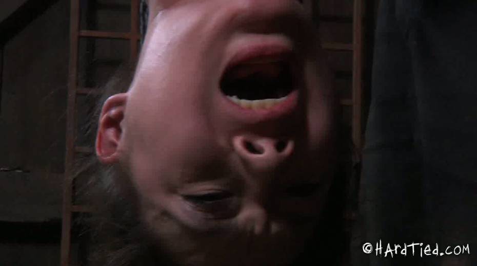 Master makes suspended chick suck black sex toy - 5. pic