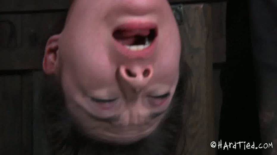 Master makes suspended chick suck black sex toy - 8. pic
