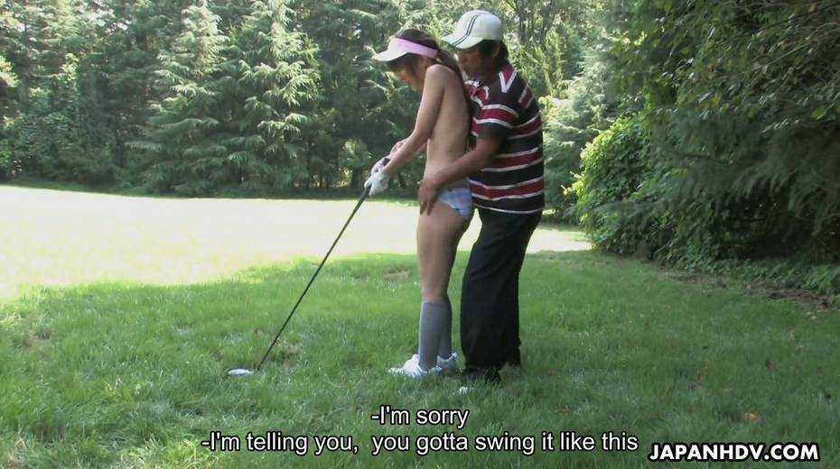 Golf player Karin Mizuno licks anal hole of her kinky instructor - 4. pic