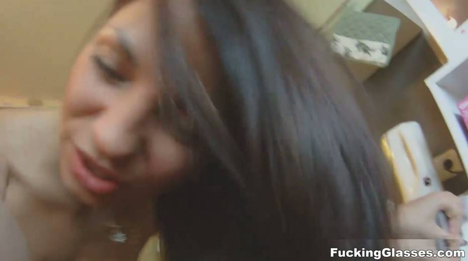 Dude in spy glasses picks up and fucks naughty brunette chick - 11. pic
