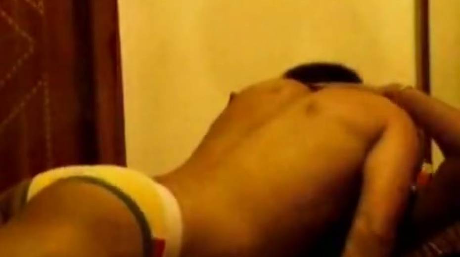 Sexually aroused desi strips and feels up his girl in amateur sex video - 15. pic
