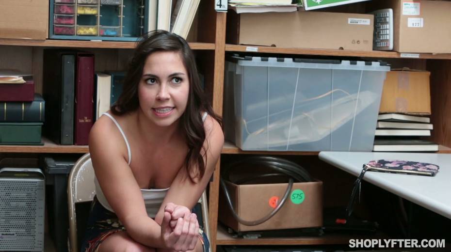 Shoplifting 19 yo girl gets her pussy punished in the back room - 3. pic