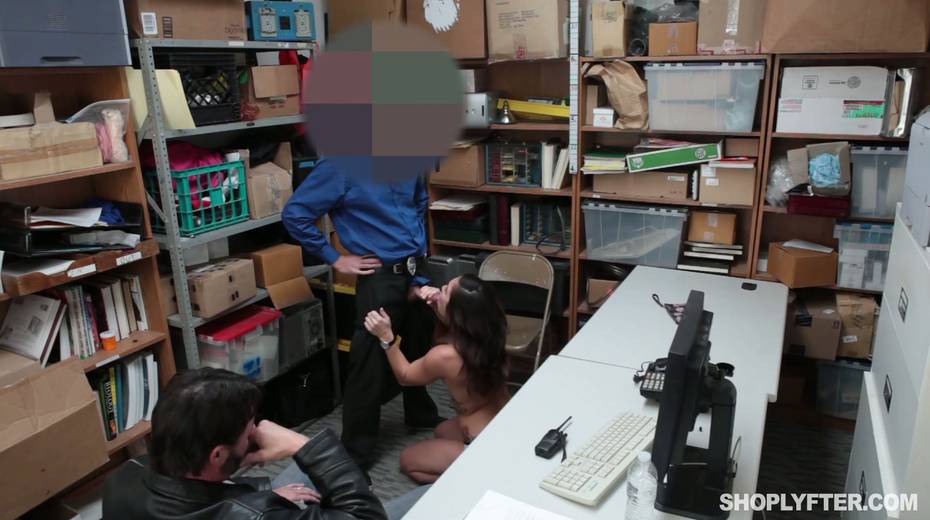 Shoplifting 19 yo girl gets her pussy punished in the back room - 8. pic
