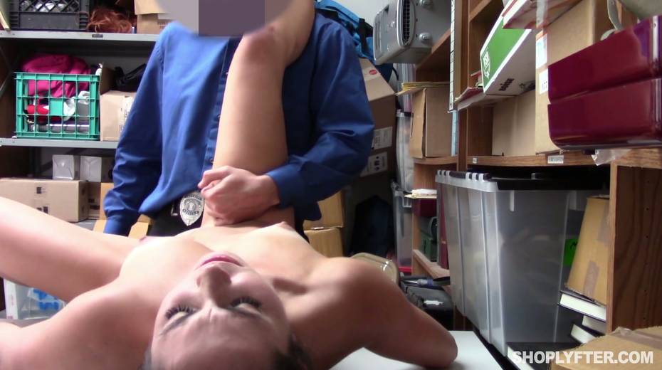 Shoplifting 19 yo girl gets her pussy punished in the back room - 16. pic