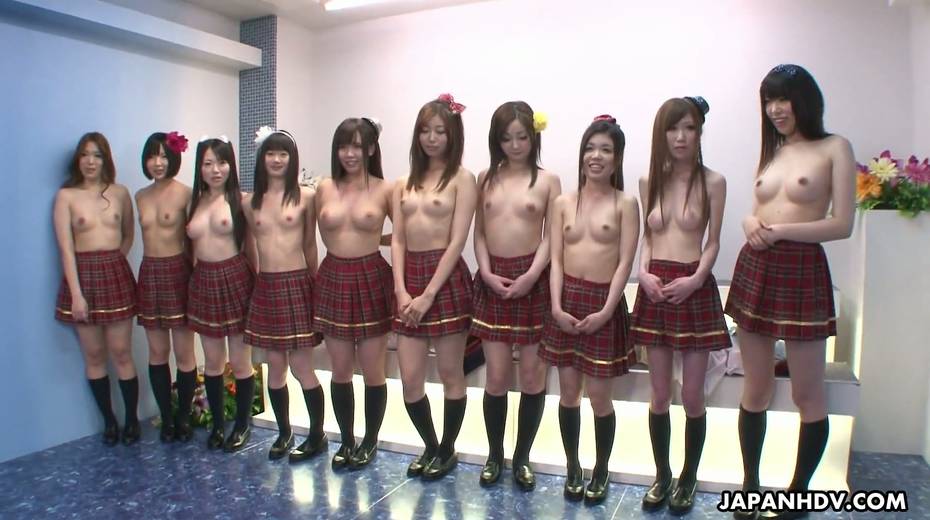 Many yummy topless Japanese chicks are having crazy sex fun with perverted teachers - 6. pic