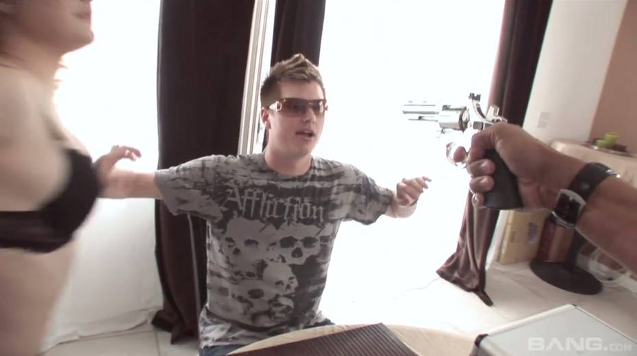 Red haired girlfriend with tattooed twat Charly Fire gets blacked in front of her BF - 4. pic