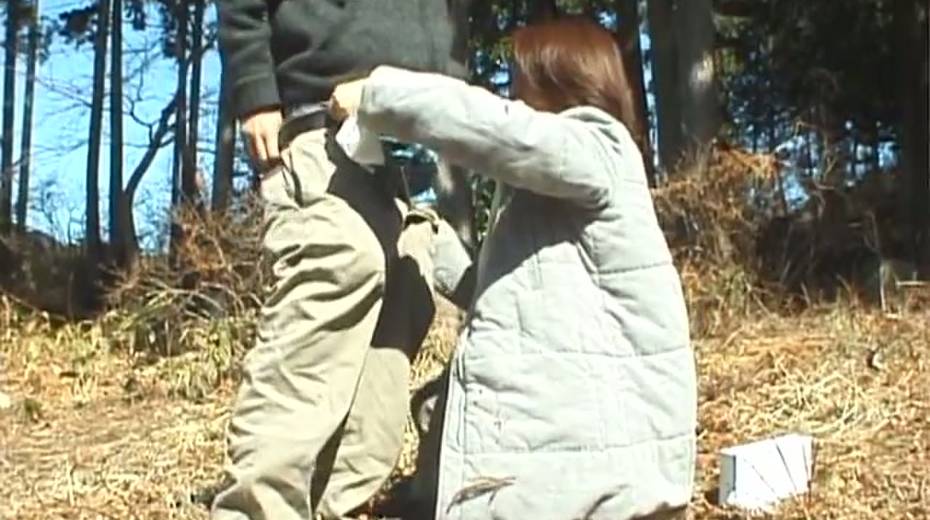 Frisky and kinky Jap girl gives head in a park outdoor - 15. pic