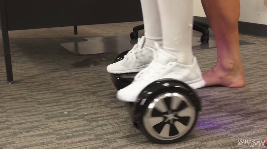Whorish college chick riding gyroscooter Luna Star is fucked by one kinky teacher - 9. pic