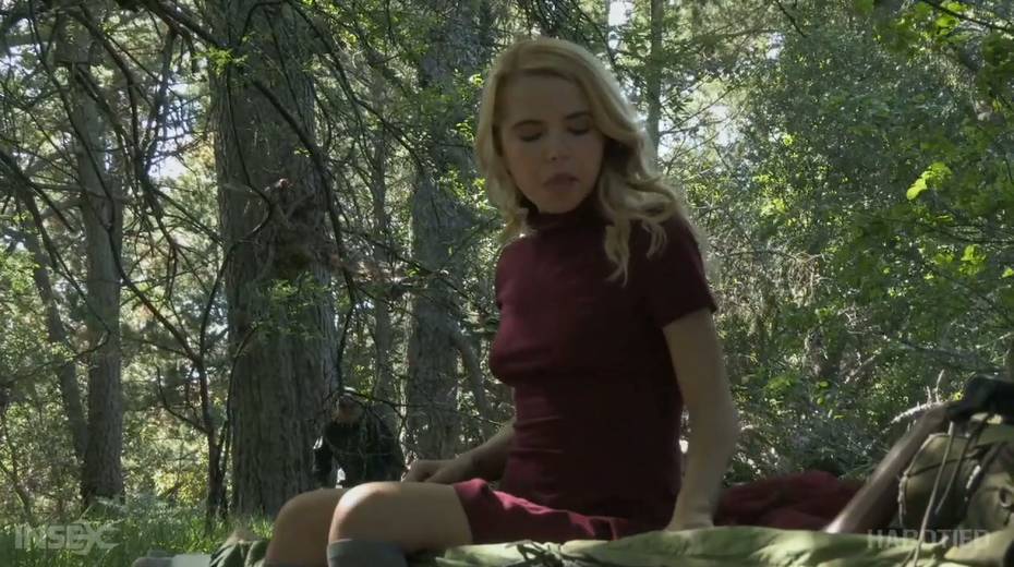 Seductive blondie Alina West is punished in the deep forest - 2. pic