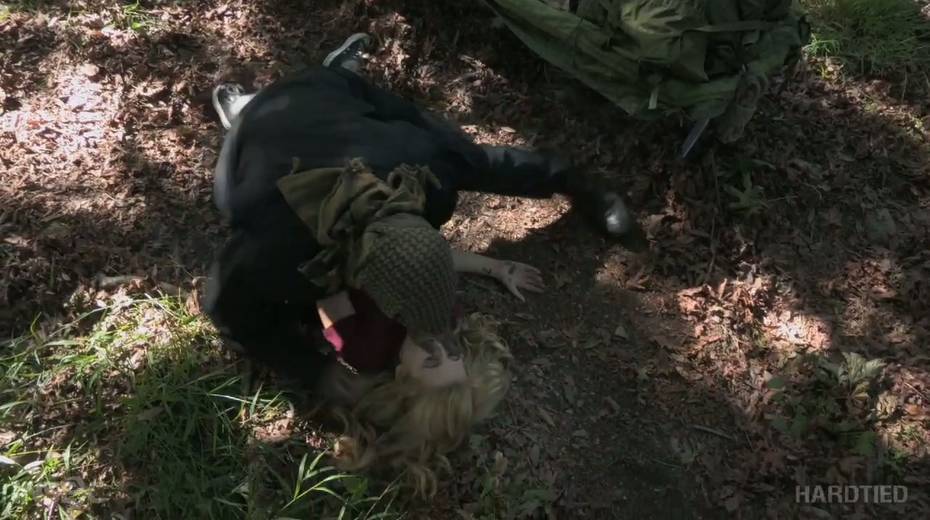 Seductive blondie Alina West is punished in the deep forest - 3. pic