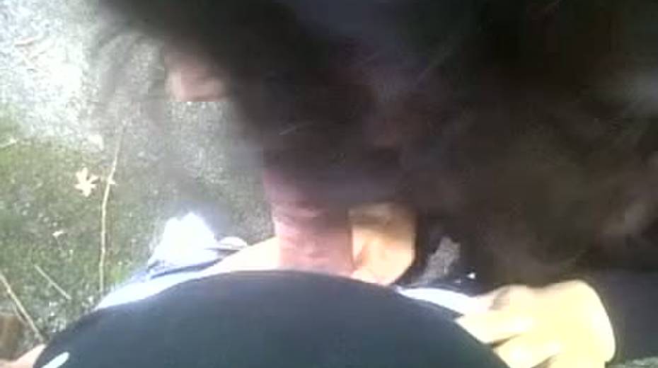 Cute Indian babe sucking cock in the back yard - 14. pic