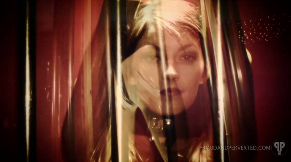 Dude in latex outfit fucks tied up hooker Veronica Toft and cums on her face - 2. pic