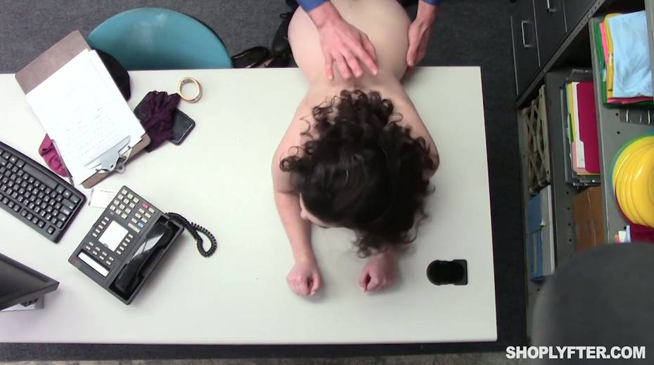 Curly brunette with juicy booty Lyra Lockhart gets punished for shoplifting - 11. pic